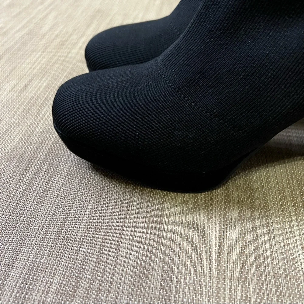 MIA Kaya Black Platform Sock Booties Women's Black Size 8.5 - Picture 4 of 13